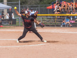 A pitcher throwing a baseball 