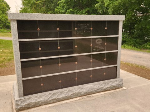West Facing Columbarium at Riverview Cemetery